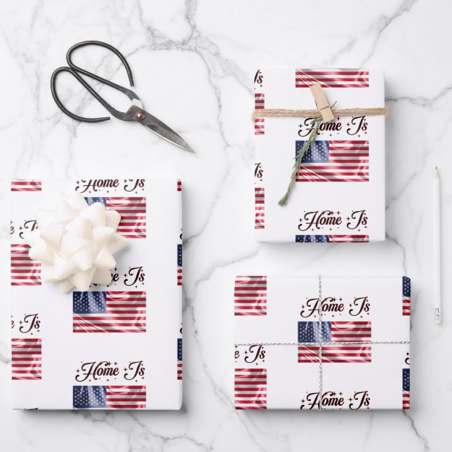 Wrapping Paper Flat Sheet Set of 3 (Front)