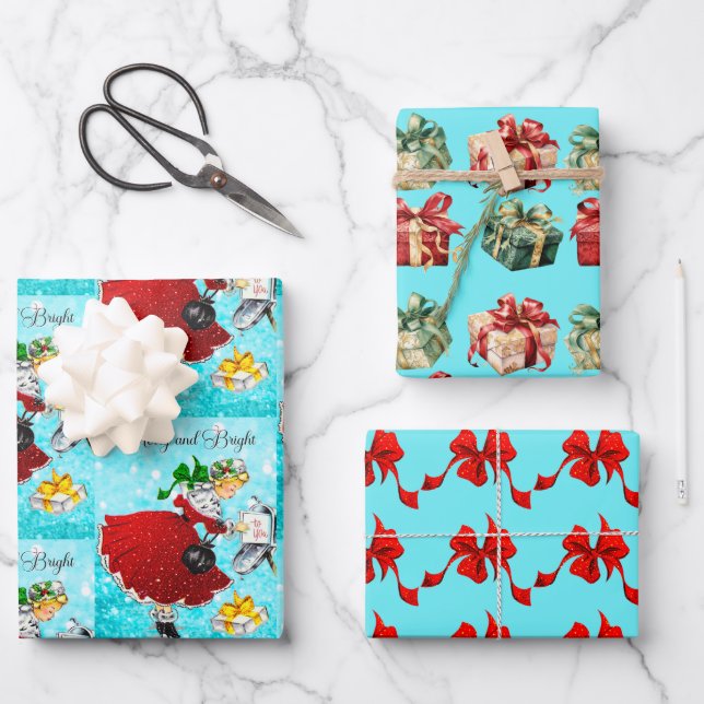 Wrapping Paper Flat Sheet Set of 3 (Front)