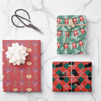 Wrapping Paper Flat Sheet Set of 3