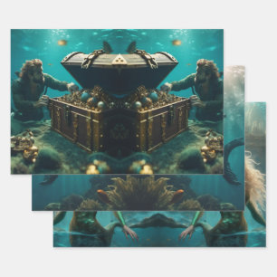 Wrapping Paper Flat Sheet Set of 3