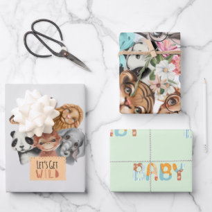 Wrapping Paper Flat Sheet Set of 3