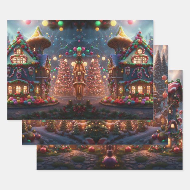 Wrapping Paper Flat Sheet Set of 3 (Set)