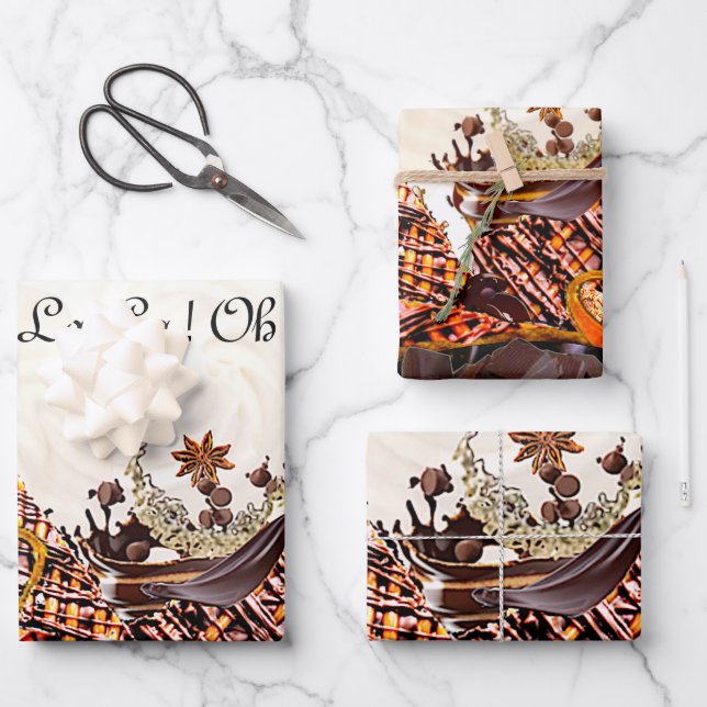 Wrapping Paper Flat Sheet Set of 3 (Front)