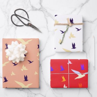 Wrapping Paper Flat Sheet Set of 3