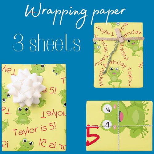 Wrapping Paper Flat Sheet Set of 3