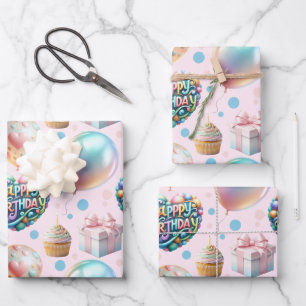 Wrapping Paper Flat Sheet Set of 3