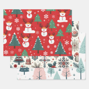 Wrapping Paper Flat Sheet Set of 3