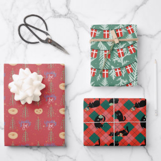 Wrapping Paper Flat Sheet Set of 3