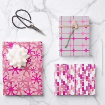 Wrapping Paper Flat Sheet Set Of 3 by JulDesign at Zazzle