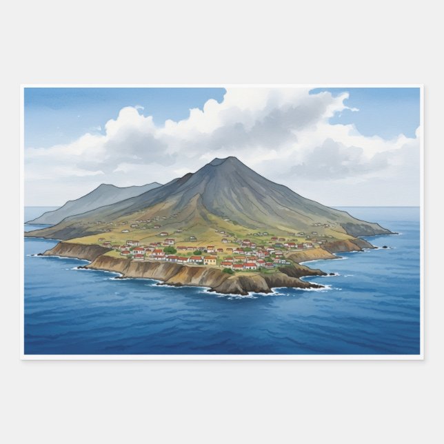 Wrapping Paper Flat Sheet Set of 3 :Morabeza (Front 2)