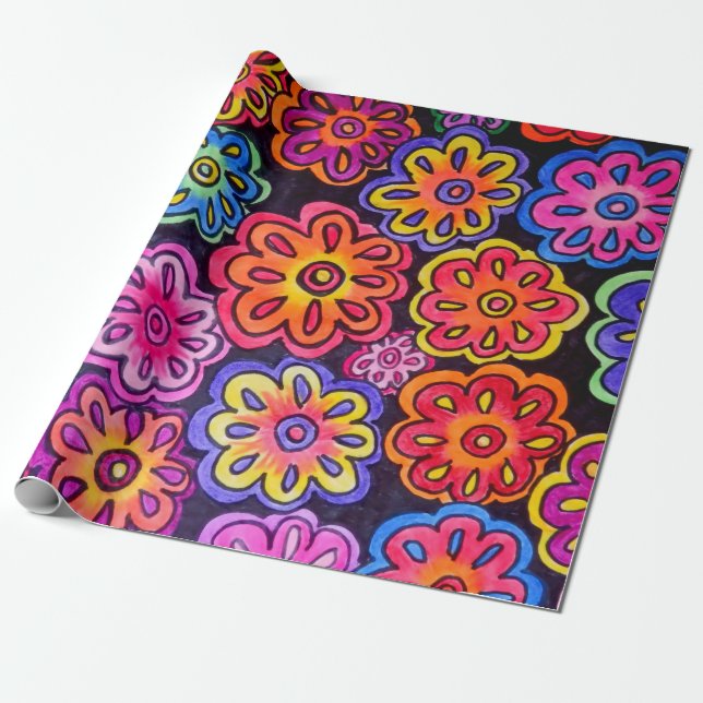 Wrapping Paper - Flowers 01 (Unrolled)