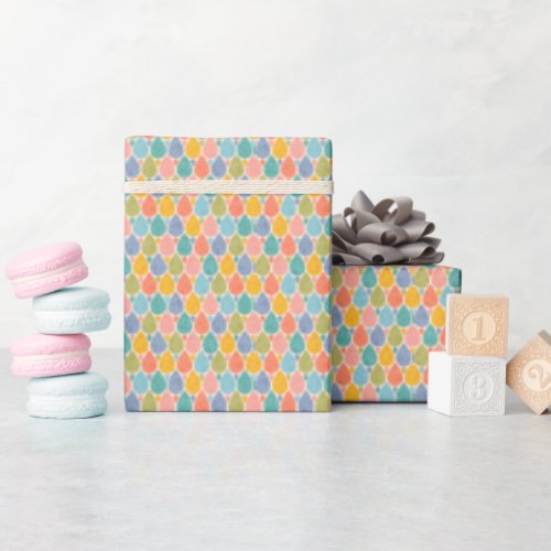 Wrapping paper for baby and kids in retro style.