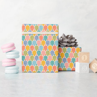 Wrapping paper for baby and kids in retro style.