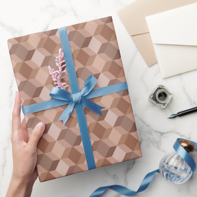 Wrapping paper for Christmas. Checkered pattern. (Gifting)