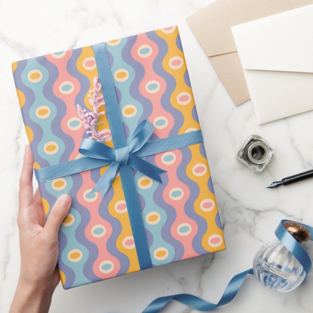 Wrapping paper for Christmas in retro style. (Gifting)