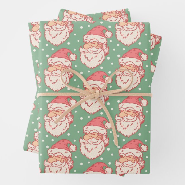 Wrapping paper for Christmas with Santa (In situ)