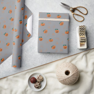 Wrapping Paper for halloween - Pumpkins, Skulls,