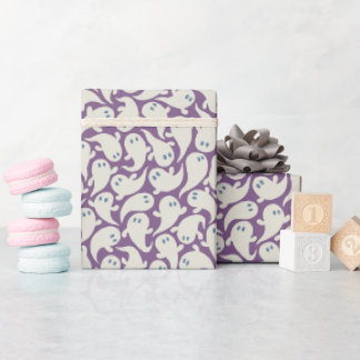 Wrapping paper for Halloween with pattern of ghost