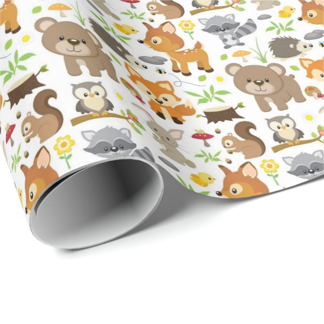 Wrapping Paper - Forest Animals 2 (Roll Corner)
