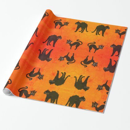 Wrapping Paper Halloween Cats