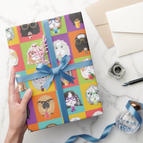 Wrapping Paper Happy Guinea Pigs