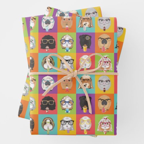 Wrapping Paper Happy Guinea Pigs