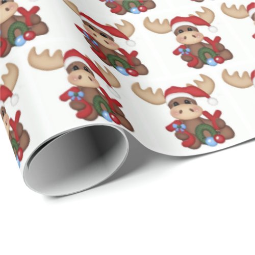Wrapping Paper _ Joy Christmas Moose