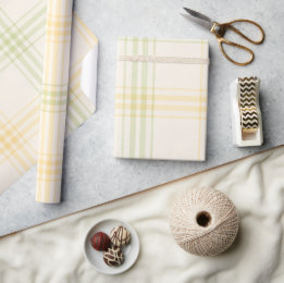 Wrapping Paper | Lemon Plaid Luxe Gift Wrap