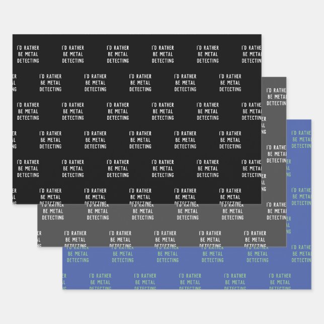 Wrapping Paper metal detecting Flat Sheet Set 3  (Set)