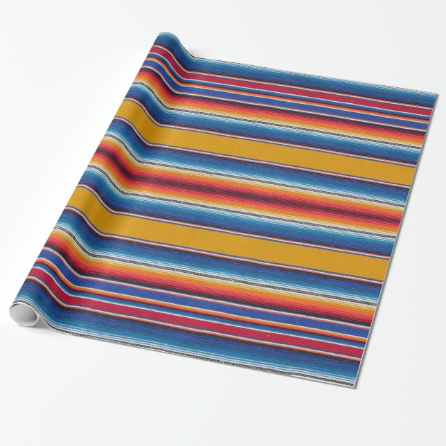 wrapping paper,Mexican serape print,yellow Wrapping Paper (Unrolled)