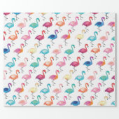 Wrapping Paper  - Multi Colored Flamingo's (Flat)