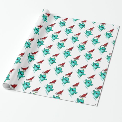 Wrapping Paper Norwhal Santa Hat Wrapping Paper