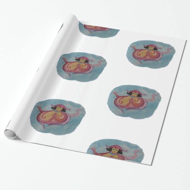 Wrapping Paper Octopodia Meditate (Unrolled)