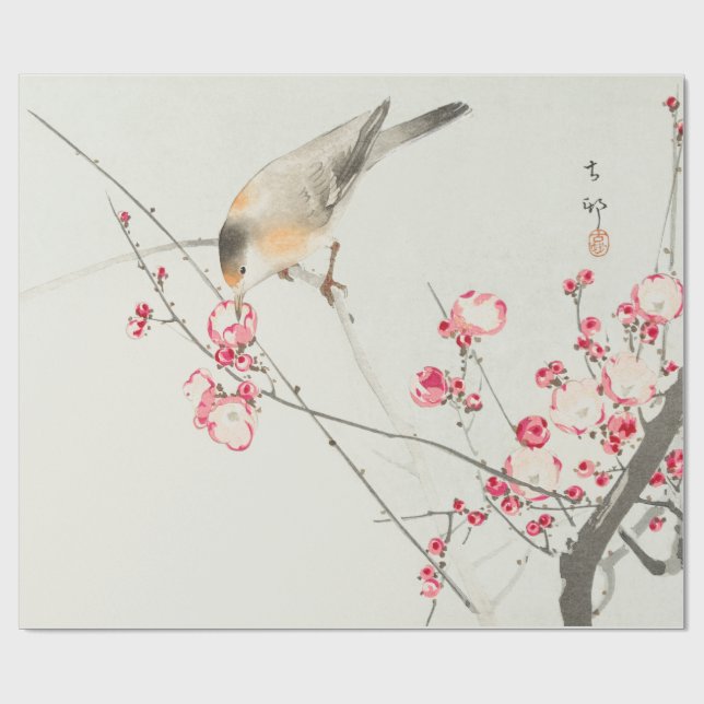 WRAPPING PAPER : OHARA KOSON : SONGBIRD (Flat)