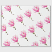 Wrapping Paper, Pink Flower Drawing Wrapping Paper | Zazzle