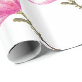 Wrapping Paper, Pink Flower Drawing Wrapping Paper | Zazzle