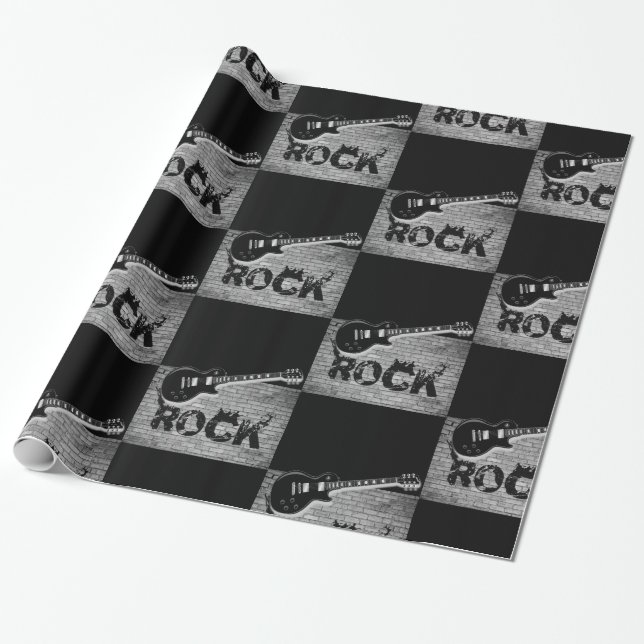 Wrapping paper Rock Music (Unrolled)