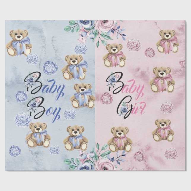 Wrapping Paper Roll 30' Gender Reveal Party (Flat)