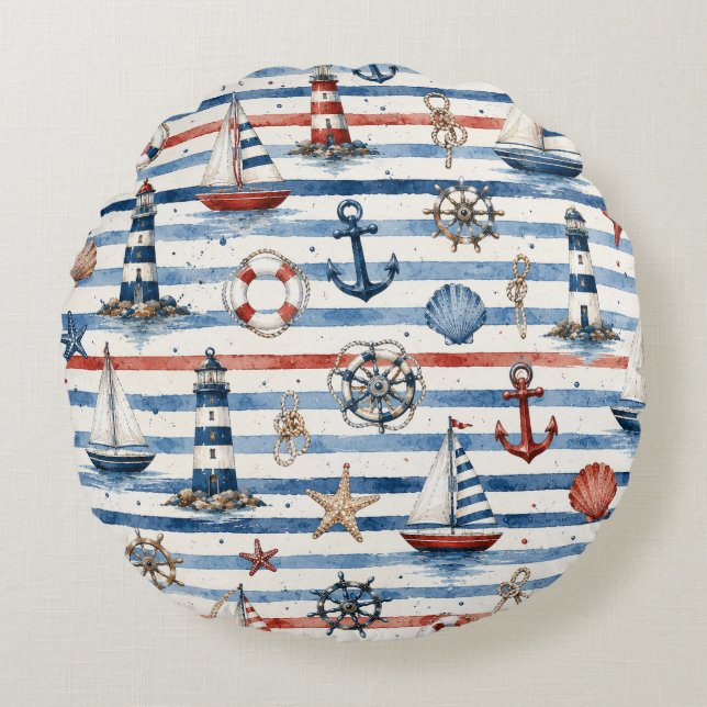 Wrapping Paper Round Pillow (Front)