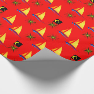 Wrapping paper Sailboats