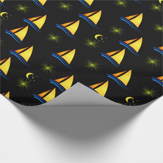Wrapping paper Sailboats (Corner)