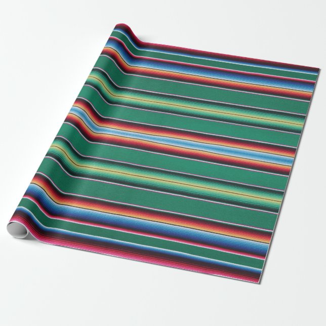 Wrapping Paper,serape print,green Wrapping Paper (Unrolled)