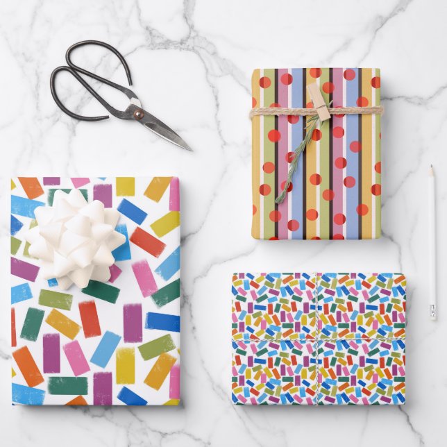 wrapping paper set confetti (Front)