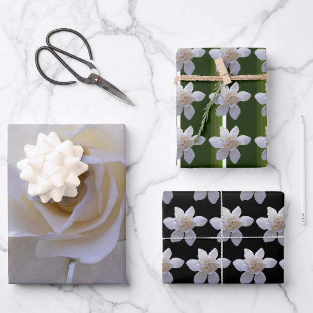 Wrapping Paper Set - Gardenias (Front)