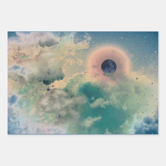 Wrapping Paper Set of 3 NIGHT SKIES AND LIGHTING (Front)