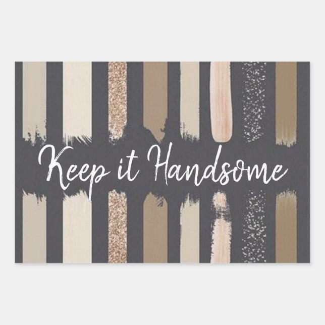 Wrapping Paper Sheet Keep it Handsome (Front)