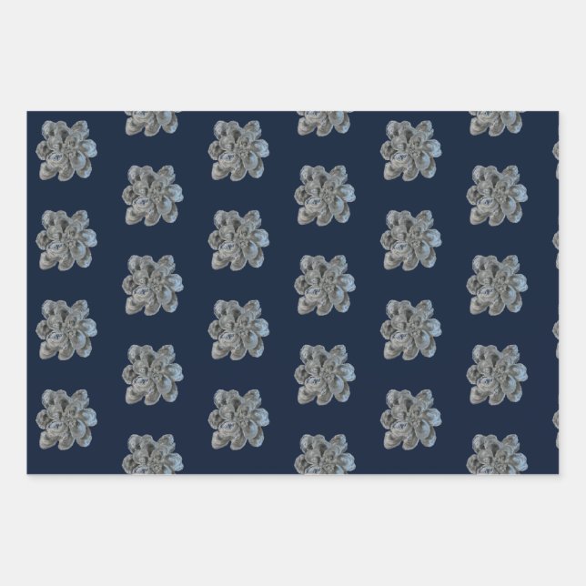 Wrapping Paper Sheets 3 oyster art designs (Front 2)