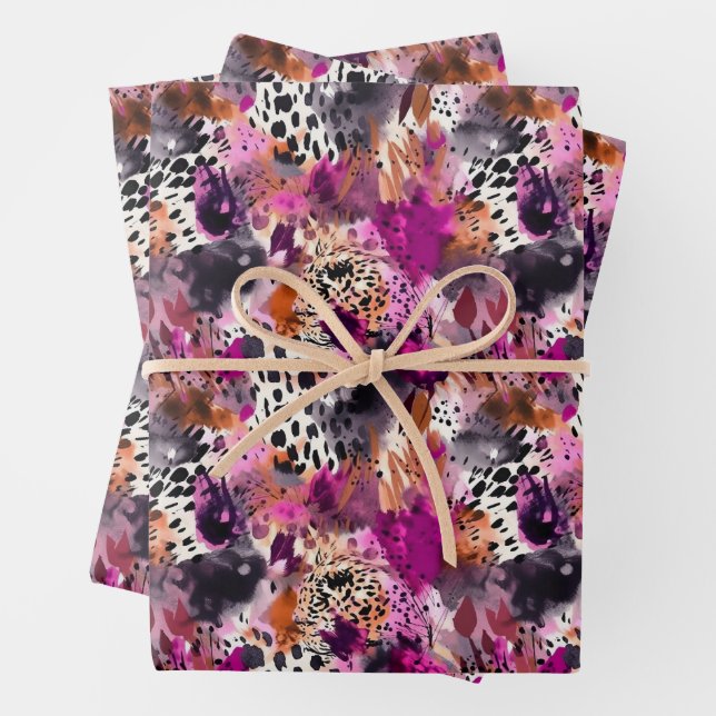 Wrapping Paper Sheets-Leopard Print (In situ)