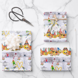 Wrapping Paper Sheets Merry Christmas Birthday