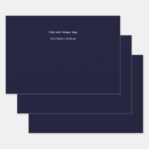 Wrapping Paper Sheets uni Dark Blue